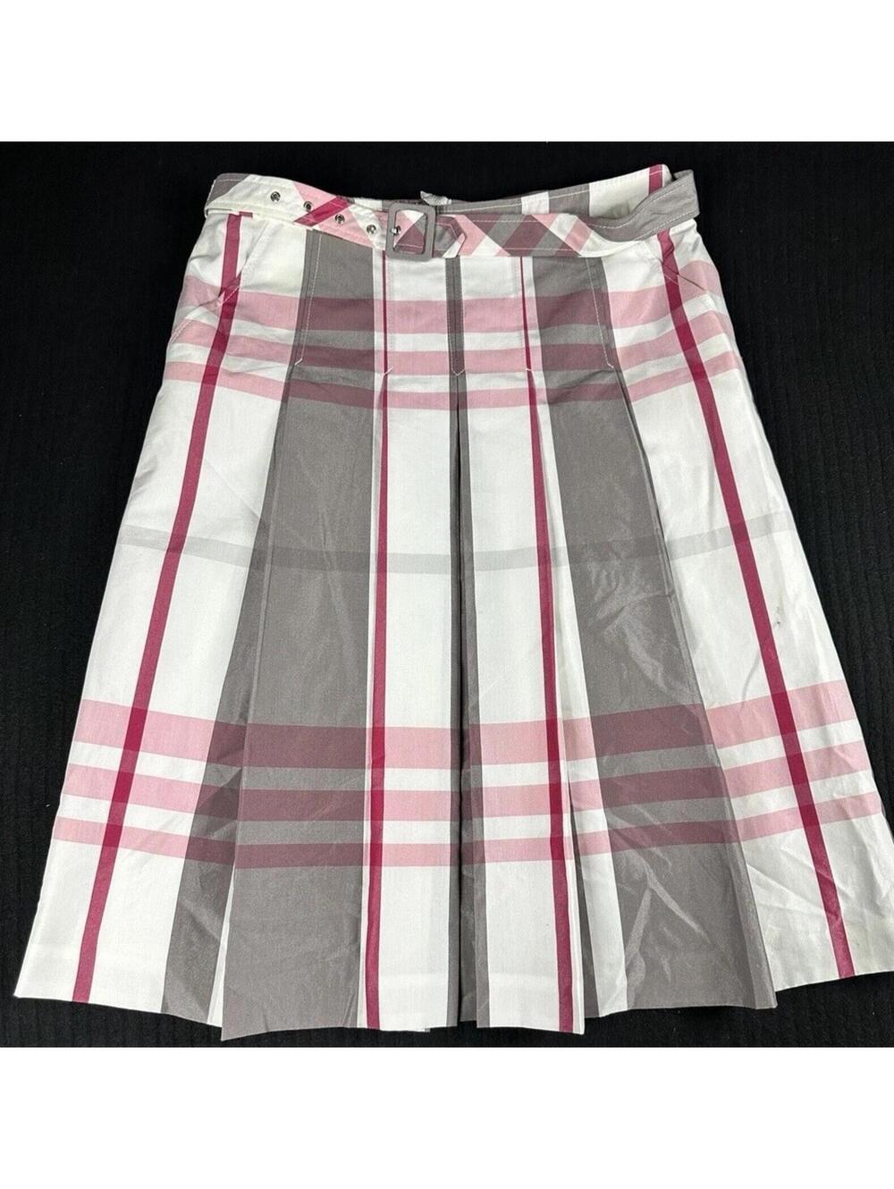 🌸✨ Daniel Hechter Paris Plaid Belted A-Line Skirt ✨🌸